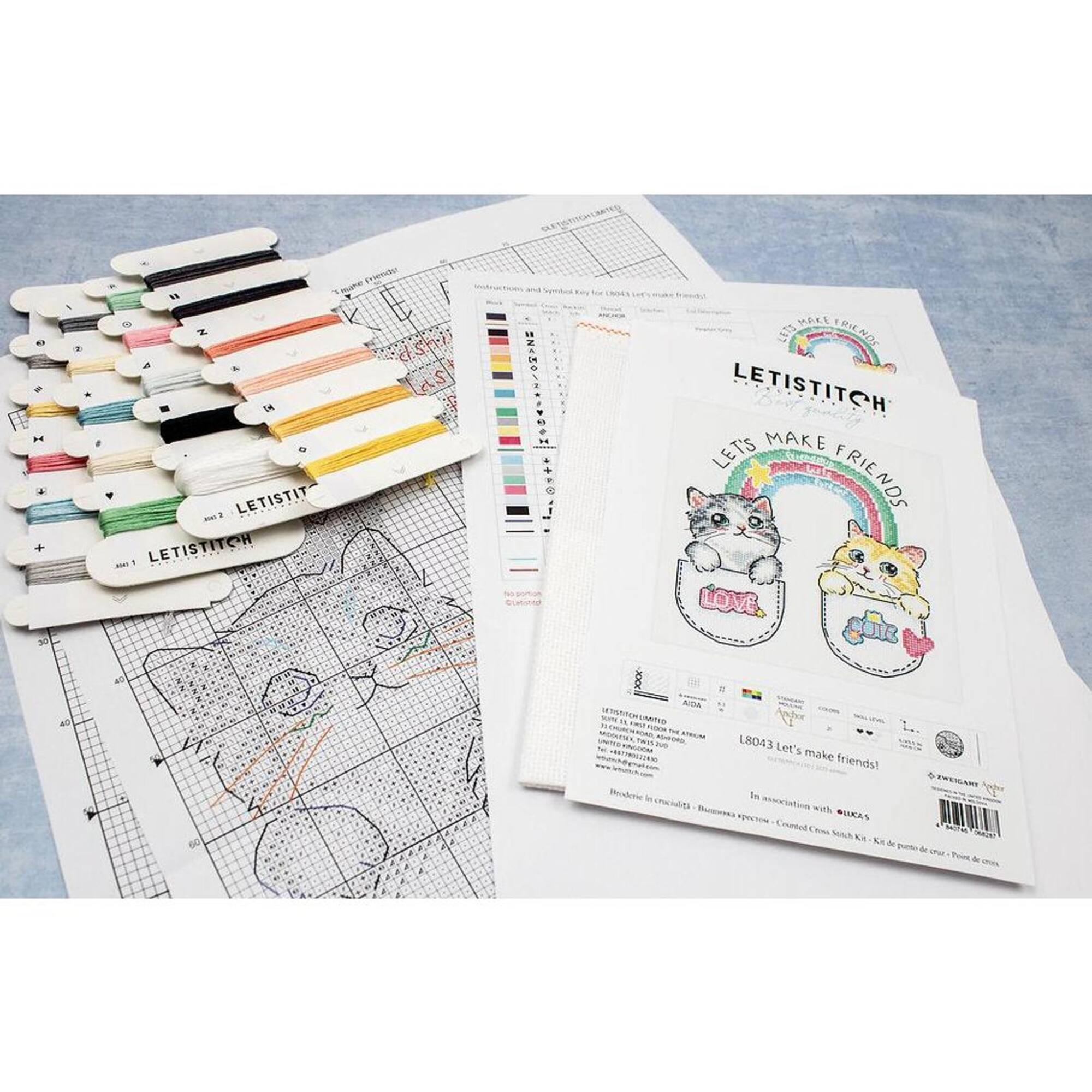 Letistitch Let's make friends! Counted Cross Stitch Kit